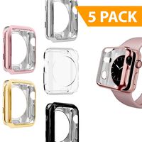 Mobling Designed Apple Watch [Series 2] Case - Ultra Slim [for 38 mm] TPU [5 Pack] Flexible Lightweight Case Protective Bumper Cover for iWatch