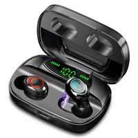 True Wireless Earbuds Bluetooth 5.0, with Charging Case 2200 mAH 80H Playtime, Bass Stereo Bluetooth Earbuds, IPX7 Waterproof, Touch Control, Built-in Mic, Wireless Earphones for Driving/Work/Sports