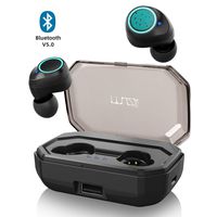 [130h Playtime] Muzili Sports Wireless Earbuds, IPX7 Waterproof Sweatproof, 3000mAh Charging Case Bluetooth 5.0, 9mm Driver Unit Stereo Hi-Fi Noise Cancelling with Mic in Ear Earbuds for Running Gym