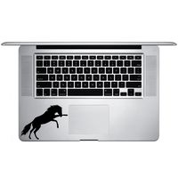 Kicking Horse Silhouette Vinyl Sticker Laptop Keyboard Inside Corner iPhone Cell Decal (3.5" Wide)