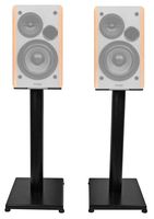 Black 21" Steel Bookshelf Speaker Stands for Edifier R1280T Bookshelf Speakers