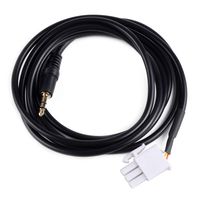 LETAOSK 3Pin Plug to Male 3.5mm Jack AUX Cable Adapter Fit for Honda Goldwing GL1800 Motorcycle