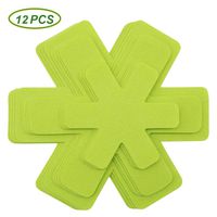 Pots and Pans Protectors, Set of 12 and 3 Different Size, Green Pot Dividers Pads/Stacking Pan Protectors/Pan Separators Pads for Protecting and Separating Pots and Pans