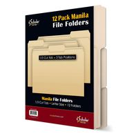 iScholar Manila File Folders, Letter Size, 12 Pack (31012)