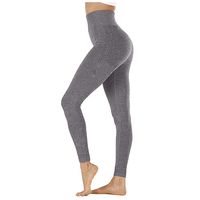 Sunhusing Ladies Solid Color High Waist Raise Hip Seamless Jacquard Dot Quick-Drying Pants Sports Yoga Pants(Dark Gray,S)
