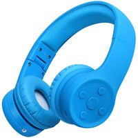 Picun Kids Bluetooth Headphones Safe Volume Limited 85dB 15 Hours Play Time Foldable Stereo Sound Headsets with Mic Wireless Headphones for Boys Children Computer Cell Phones Tablet School Game(Blue)
