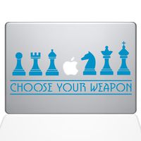 The Decal Guru Chess Weapons MacBook Decal Vinyl Sticker - 13" MacBook Air - Light Blue (1277-MAC-13A-LB)