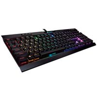 CORSAIR K70 RGB MK.2 RAPIDFIRE Low Profile - Backlit RGB LED - USB Passthrough & Media Controls - Fastest & Linear Low Profile - Cherry MX Speed