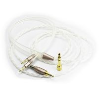 NewFantasia Replacement Audio Upgrade Cable Compatible with Sennheiser HD700, HD 700 Headphones Silver Plated Wire with 3.5mm 1/8" Male and 6.3mm 1/4" Adapter