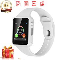 DOROIM Smart Watch Bluetooth Smart Watch Sport Fitness Tracker Wrist Watch Touchscreen,Compatible iPhone iOS Samsung LG Android Women Men Kids (white)