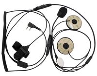 SUNDELY Half Face Open Helmet Motorcycle Headset/Earpiece w/Boom Mic for Wouxun Radio Walkie Talkie KG-UVD1 KG-UV6X KG-669 KG-3188 2 Pin Jack