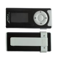 New Wayzon Mini Clip Metal Screen MP3 Music Media Player with Bulid-in Speaker + Earbud(Black)