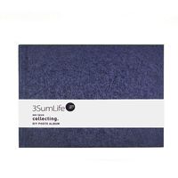 3SumLife Scrapbook Polaroid Photo Album DIY Fujifilm Instax Album Hard Cover Elegant Memory Book with Accessories Christmas Family Valentines Day Thanksgiving Day and Birthday Gift 4C(Dark Blue)