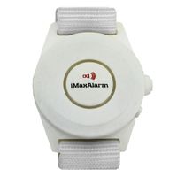 iMaxAlarm SOS Alert Band Personal Alarm - 130dB Alarm - Safety & Security Emergency Device - Matte White