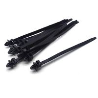 Antrader Nylon Umbrella Wing Arrow Push Mount Cable Tie, for Wire & Cord Management/Industrial/Household Use, 6.3" x 0.26" Black, 10 Pcs
