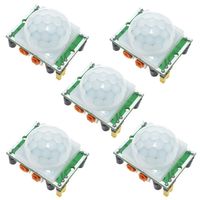 IronBuddy HC-SR501 Pir Sensor Module Body Motion IR Sensor Pyroelectric Infrared Sensor Module for Arduino, Pack of 5