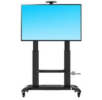 North Bayou Mobile TV Cart Heavy Duty TV Stand with Wheels for 60 to 100 inch LCD LED OLED Flat Panel Plasma TV up to 200lbs CF100