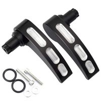 PBYMT Black CNC Saddlebag Saddle Bag Latch Kit Lifter Lid Handle Lever Compatible for Harley Touring Road King Street Electra Glide 2014-2019