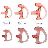 KENMAX Universal Replacement Soft Silicone Gel Earplug Earbuds Ear Plugs 3 Packs (Small, Medium, Large) for Two Way Radio Walkie Talkie Air Acoustic Earpiece Headset (Red)