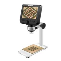 LCD Digital Microscope, ONETEKS WiFi 4.3 inch 50X-1000X Magnification Zoom HD 1080P 2 Megapixels USB Microscope with Aluminium Alloy Professional Base Stand (32G TF Card Included)