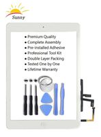 iPad 5 iPad Air Model A1474 A1475 Digitizer Replacement Touch Screen Digitizer Glass Assembly(White) - Includes Home Button Camera Holder Pre Installed Adhesive Stickers and Professional Tool Kit