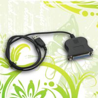 4ft db25 25 Pin USB to Female Parallel IEEE 1284 Printer Adapter Cable Black