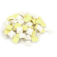 uxcell 19 x 19mm Square Self Adhesive Cable Tie Mount Base Holder 100 Pcs