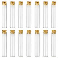 Glass Test Tubes - 30pcs 25ml Clear Flat Test Tubes with Cork Stoppers, 20×100mm by DEPEPE