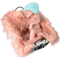 Baby Photography Prop , Newborn Infant Romper + Skirt + Headband + Blanket Costume (suit for baby 0-4 Months, Pad Pink)