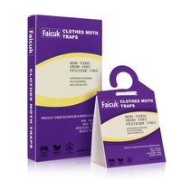 Faicuk 12-Pack Clothes Moth Traps with Pheromone Attractant for Closet and Carpet