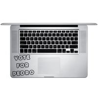 Vote for Pedro Napoleon Dynamite Vinyl Sticker Laptop Keyboard Inside Corner iPhone Cell Decal (3.5" Wide)