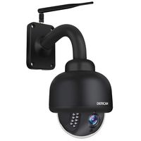 Dericam Outdoor WiFi Security Camera, Wireless PTZ Camera, HD 1080P, 4X Optical Zoom, Auto Focus, Night Vision, Motion Detection, Pre-Installed 32GB Memory Card, Black