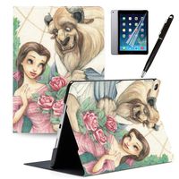 LJX iPad Mini 4 Case, Mickey and Minnie Cute Cover PU Leather Stand Protection Smart Auto Sleep/Wake Shell for iPad Mini 4 A1538 A1550#D