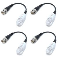 Sscon 4pcs BNC Passive Video Balun via CAT5/5E/6 Compatible HD CVI TVI AHD Signal for 720P 1080P CCTV Security Camera System