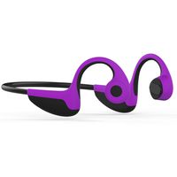 CANTANG Bone Conduction Headphones Wireless Bluetooth V5.0 Sports Headsets Earbuds HiFi Music Stereo with Mic Sweatproof for Hiking Cycling Running Compatible with iOS Android (Purple)