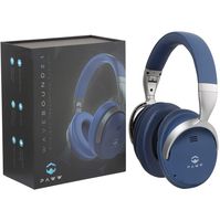 Paww WaveSound 2.1 Wireless Bluetooth Over-The-Ear Foldable Headphones/Headset with Mic, aptX Low Latency (34 ms) Super Fast Audio for TV, PC Gaming, Wired Mode (Blue)