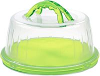 DecorRack Cake Saver With Locking Lid and Handle, Large Round Plastic Cake Carrier, Green