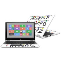 MightySkins Skin Compatible With HP Pavilion x360 15.6" (2016) - Stranger Alphabet | Protective, Durable, and Unique Vinyl Decal wrap cover | Easy To Apply, Remove | Made in the USA
