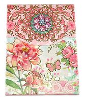 Punch Studio Notepad Lemonade Peonies Purse Sketchpad with Rose Brooch