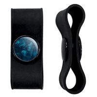 Graphics and More Wolf Howl Howling Blue Moon Wolves Headphone Earbud Cord Wrap - Charging Cable Manager - Wire Organizer Set of 2 - Black