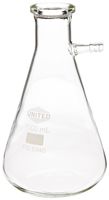 United Scientific FG5340-1000 Borosilicate Glass Heavy Wall Filtering Flask, Bolt Neck with Tubulation, 1000ml Capacity