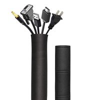 Cuttable Cable Management Sleeve,DIY Adjustable Cable Sleeve Wrap Cover Organizer, Perfect Protector for TV PC Office and Home