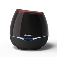 Bluetooth Speaker V4.0 Wireless,300ml Diffuser for Essential Oils,Color LED Light 3 in 1-2 Speakers, Rich Bass, Auto Shut Off-for Office,Living Room,Bedroom, Red by Aromacare