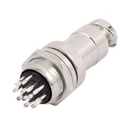 uxcell GX20-12 AC 250V 5A 12P 20mm Thread Metal Panel Male Aviation Connector Adapter