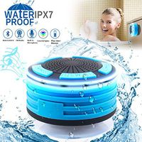Bluetooth Shower Speaker Waterpoof Shower Radios with Light, Wireless Bathroom Speaker with FM Radios,  Suction Cup, Portable Speaker for Shower Kids Home Outdoor Beach Pool iPhone Android