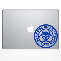 The Decal Guru Zombie Response Team MacBook Decal Vinyl Sticker - 15" MacBook Pro (2016 & Newer) - Dark Blue (1275-MAC-15X-DB)