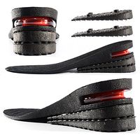 Height Increase Insole 3-layer Air Cushion Heel Insert Lift Shoes Insole for Men and Women Invisible Elevator Adjustable Breathable Insoles