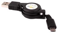 DURAGADGET Micro USB Retractable Data Transfer Sync Cable - Suitable for Use with The Drift Stealth 2 Action Camera