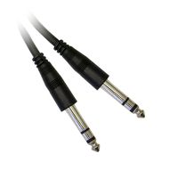 ACL 10 Feet Audio Cable (1/4 Inch Stereo Male to 1/4 Inch Stereo Male), PVC Jacket, Black