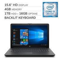 HP Pavilion 15 2019 Premium 15.6 HD Laptop Notebook Computer,2-Core Intel i3-8130U 2.2 GHz, 4 GB RAM, 1TB HDD + 16GB Optane, DVD, Backlit Keyboard, Wi-Fi, Bluetooth, Webcam, HDMI, Windows 10